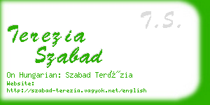 terezia szabad business card